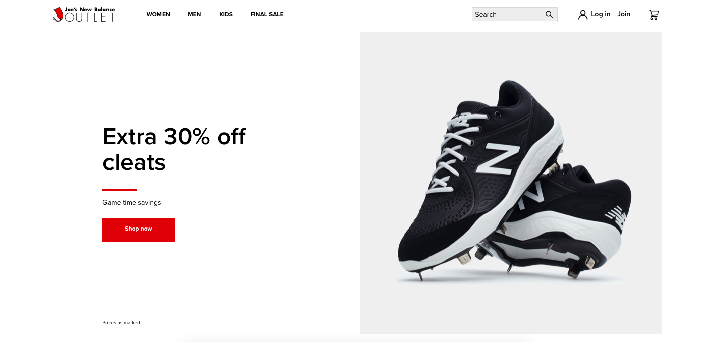 joe's new balance outlet shipping